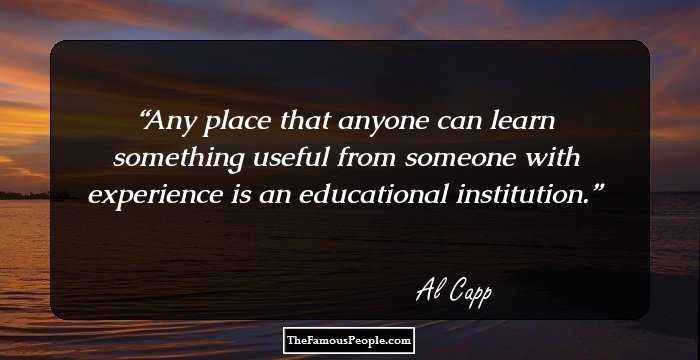 Any place that anyone can learn something useful from someone with experience is an educational institution.