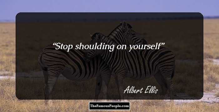 Stop shoulding on yourself