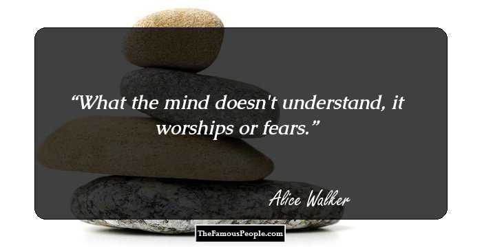 What the mind doesn't understand, it worships or fears.