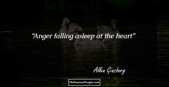 Anger falling asleep at the heart