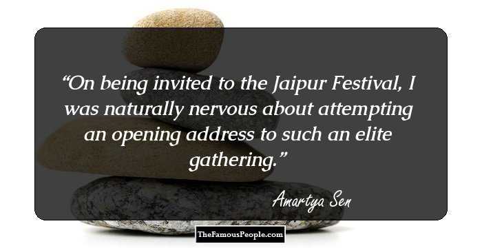 On being invited to the Jaipur Festival, I was naturally nervous about attempting an opening address to such an elite gathering.