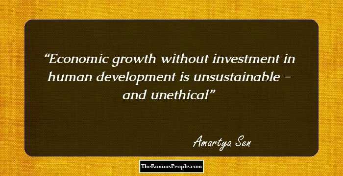 Economic growth without investment in human development is unsustainable - and unethical
