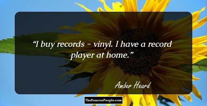 I buy records - vinyl. I have a record player at home.