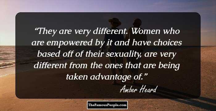 They are very different. Women who are empowered by it and have choices based off of their sexuality, are very different from the ones that are being taken advantage of.