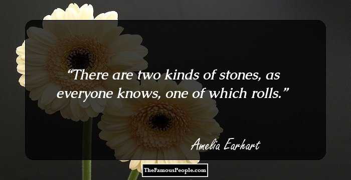 There are two kinds of stones, as everyone knows, one of which rolls.