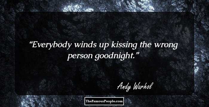 Everybody winds up kissing the wrong person goodnight.