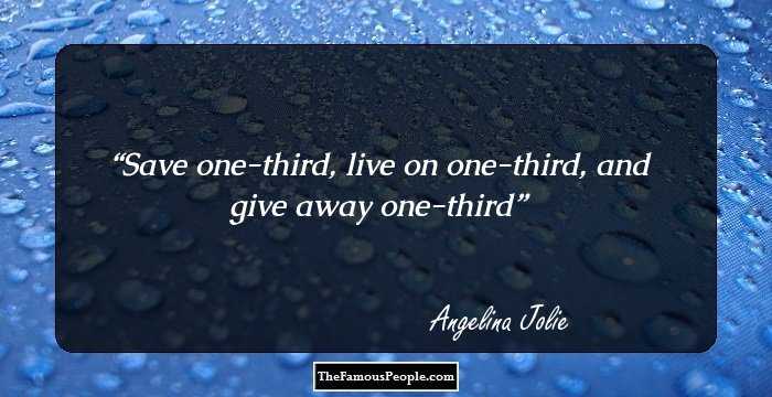 Save one-third, live on one-third, and give away one-third