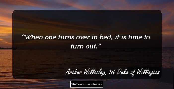 When one turns over in bed, it is time to turn out.