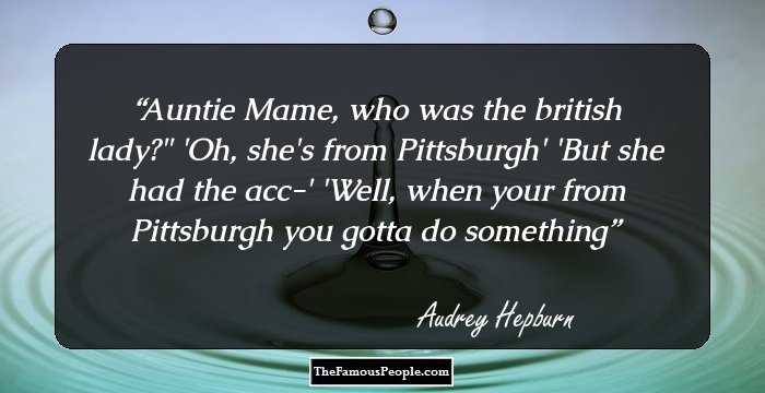 Auntie Mame, who was the british lady?