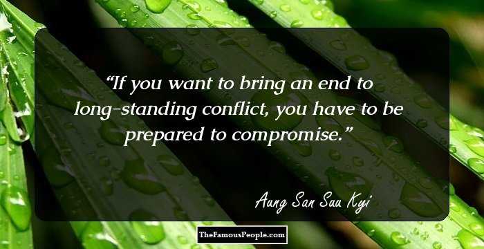 If you want to bring an end to long-standing conflict, you have to be prepared to compromise.