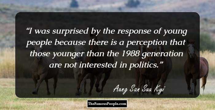 I was surprised by the response of young people because there is a perception that those younger than the 1988 generation are not interested in politics.