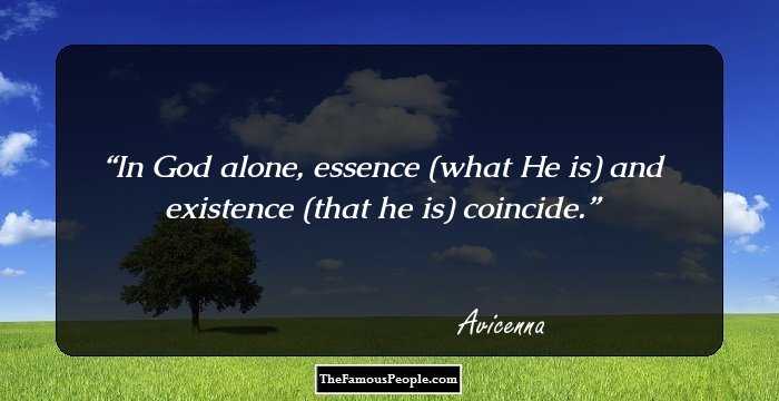 In God alone, essence (what He is) and existence (that he is) coincide.
