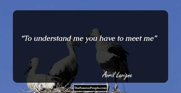 To understand me you have to meet me
