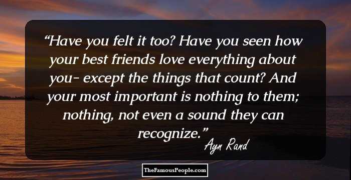 Have you felt it too? Have you seen how your best friends love everything about you- except the things that count? And your most important is nothing to them; nothing, not even a sound they can recognize.