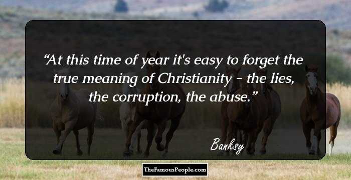 At this time of year it's easy to forget the true meaning of Christianity - the lies, the corruption, the abuse.
