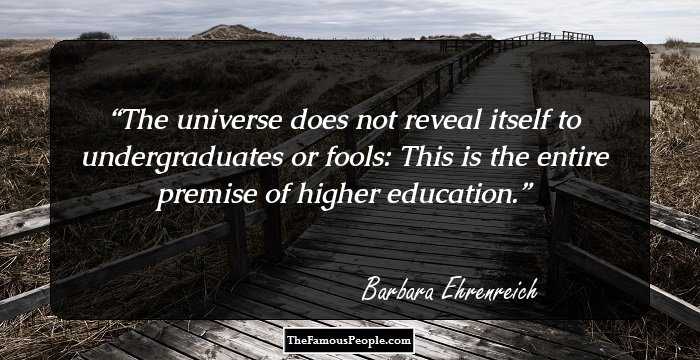 The universe does not reveal itself to undergraduates or fools: This is the entire premise of higher education.