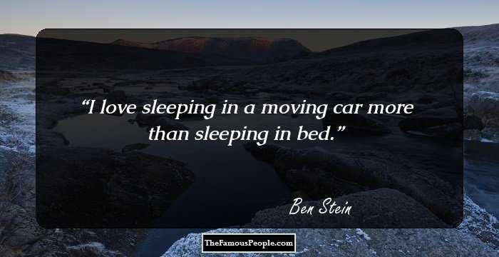 I love sleeping in a moving car more than sleeping in bed.