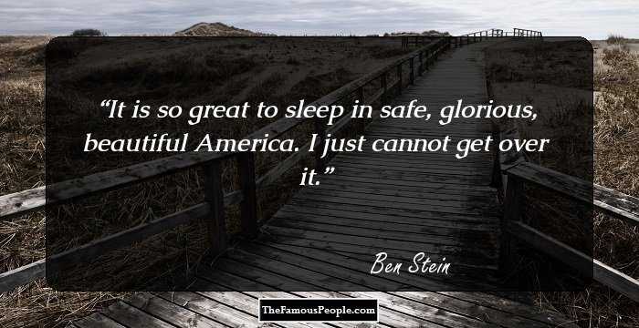It is so great to sleep in safe, glorious, beautiful America. I just cannot get over it.