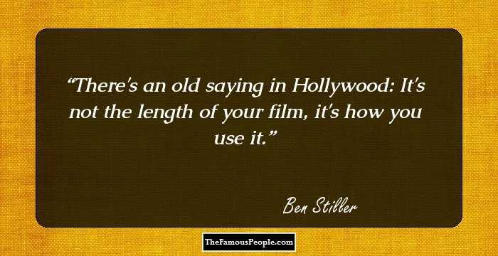 There's an old saying in Hollywood: It's not the length of your film, it's how you use it.