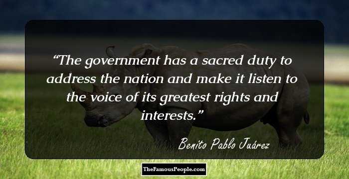 The government has a sacred duty to address the nation and make it listen to the voice of its greatest rights and interests.
