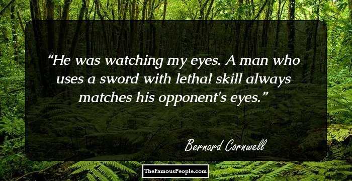 He was watching my eyes. A man who uses a sword with lethal skill always matches his opponent's eyes.