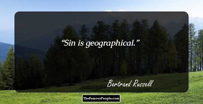 Sin is geographical.