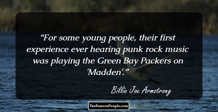 For some young people, their first experience ever hearing punk rock music was playing the Green Bay Packers on 'Madden'.