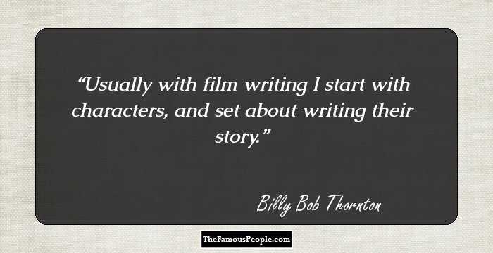 Usually with film writing I start with characters, and set about writing their story.