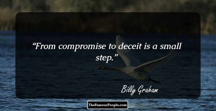 From compromise to deceit is a small step.