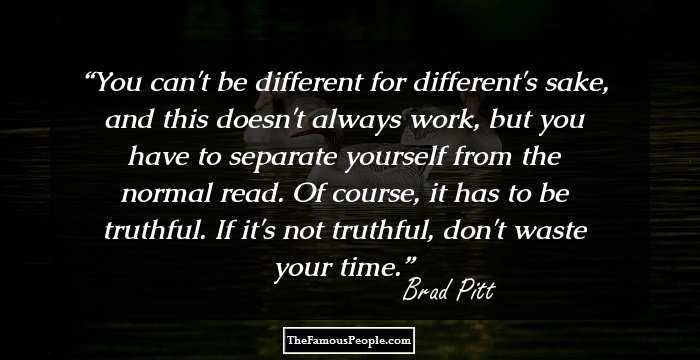 You can't be different for different's sake, and this doesn't always work, but you have to separate yourself from the normal read. Of course, it has to be truthful. If it's not truthful, don't waste your time.
