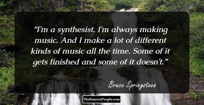 I'm a synthesist. I'm always making music. And I make a lot of different kinds of music all the time. Some of it gets finished and some of it doesn't.