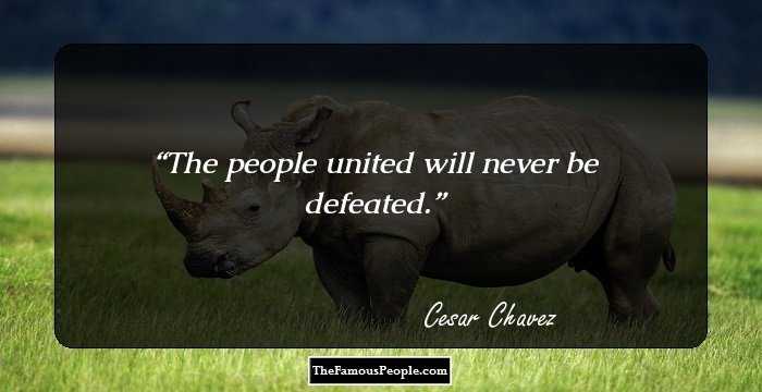 The people united will never be defeated.