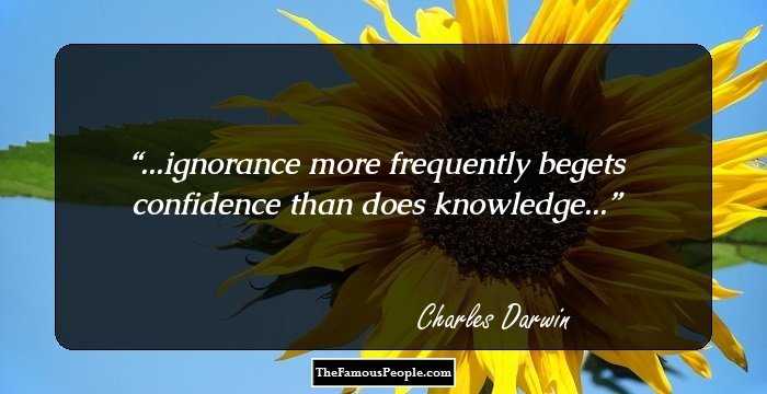 ...ignorance more frequently begets confidence than does knowledge...
