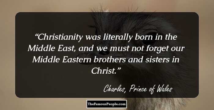 Christianity was literally born in the Middle East, and we must not forget our Middle Eastern brothers and sisters in Christ.