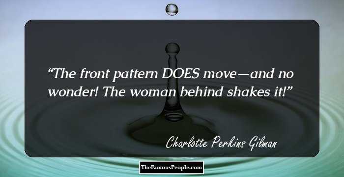 The front pattern DOES move—and no wonder! The woman behind shakes it!