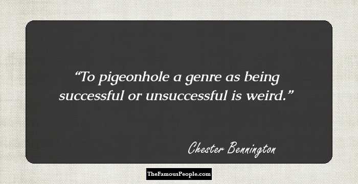 To pigeonhole a genre as being successful or unsuccessful is weird.