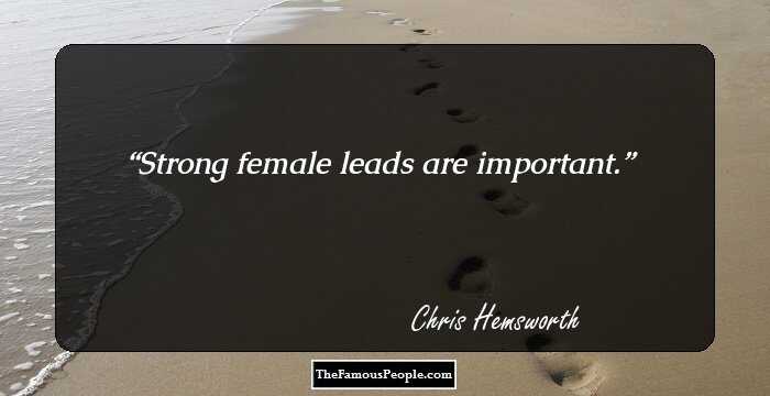 Strong female leads are important.