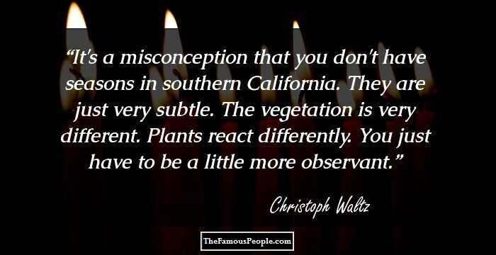 It's a misconception that you don't have seasons in southern California. They are just very subtle. The vegetation is very different. Plants react differently. You just have to be a little more observant.