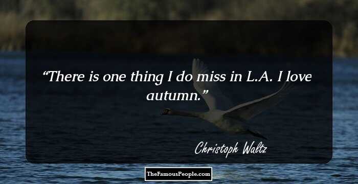 There is one thing I do miss in L.A. I love autumn.