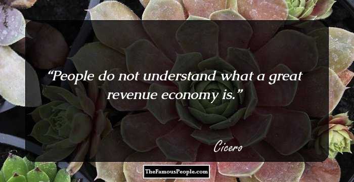 People do not understand what a great revenue economy is.