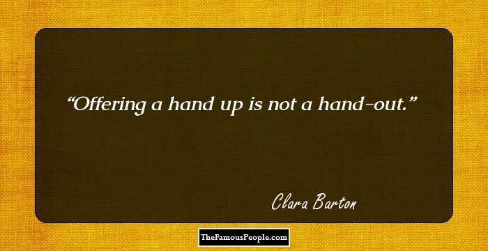 Offering a hand up is not a hand-out.