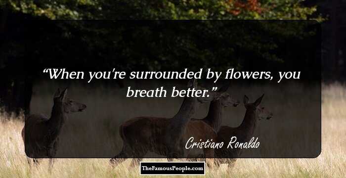 When you're surrounded by flowers, you breath better.