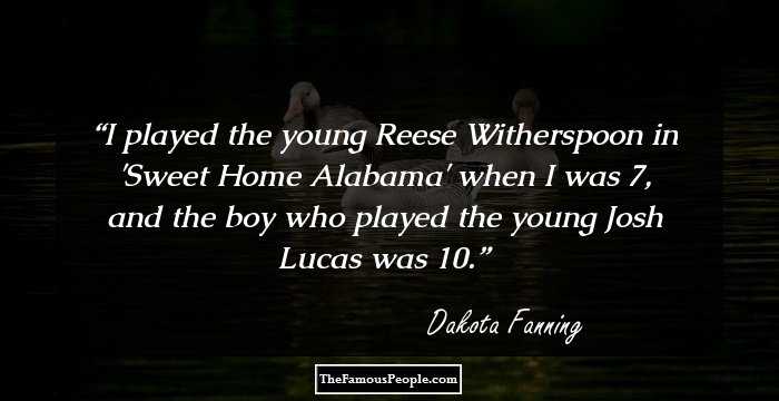 I played the young Reese Witherspoon in 'Sweet Home Alabama' when I was 7, and the boy who played the young Josh Lucas was 10.