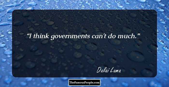 I think governments can't do much.