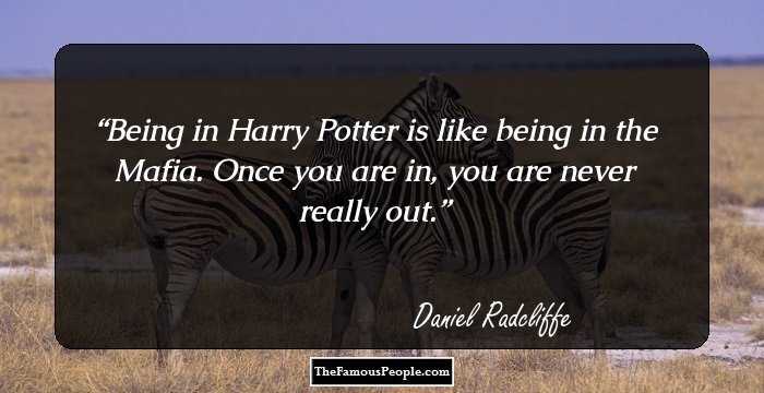 Being in Harry Potter is like being in the Mafia. Once you are in, you are never really out.