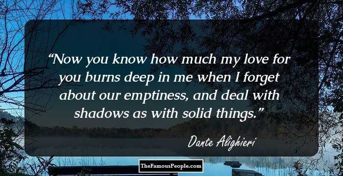 Now you know how much my love for you
burns deep in me
when I forget about our emptiness,
and deal with shadows as with solid things.