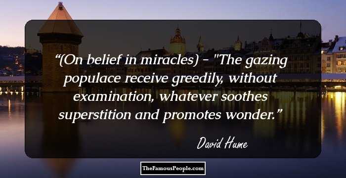 (On belief in miracles) - 