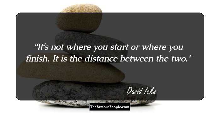 It's not where you start or where you finish. It is the distance between the two.