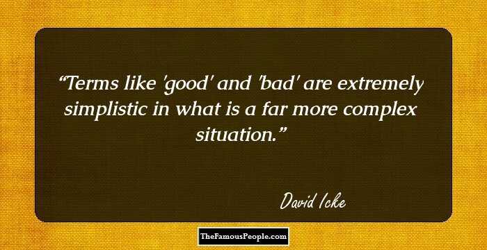 Terms like 'good' and 'bad' are extremely simplistic in what is a far more complex situation.