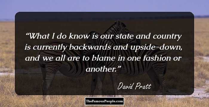 21 Thought-Provoking Quotes By David Pratt On Politics, Policies And More